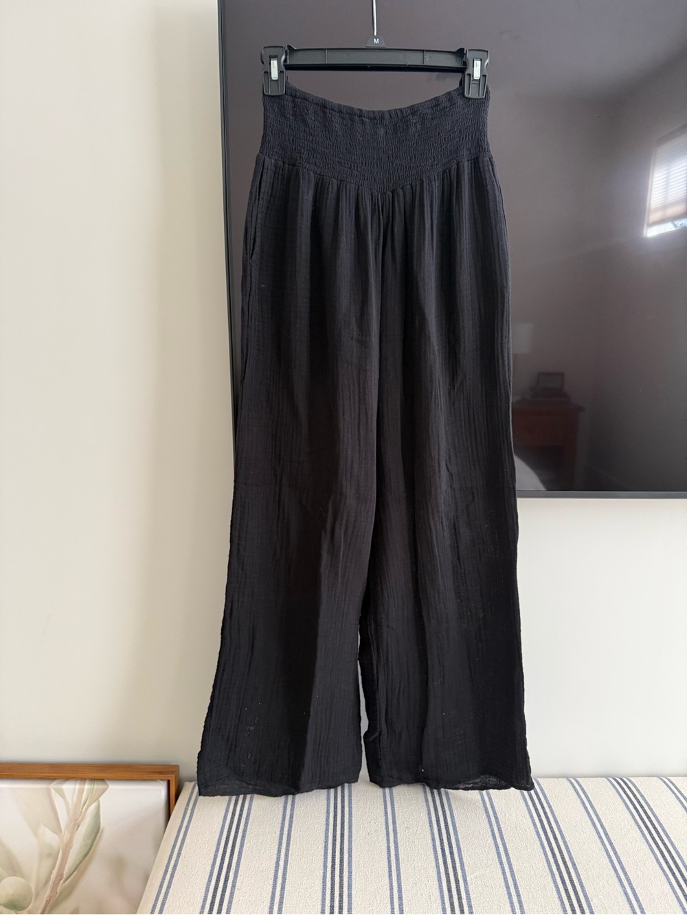 Felicite sz 2 black wide leg cotton pant